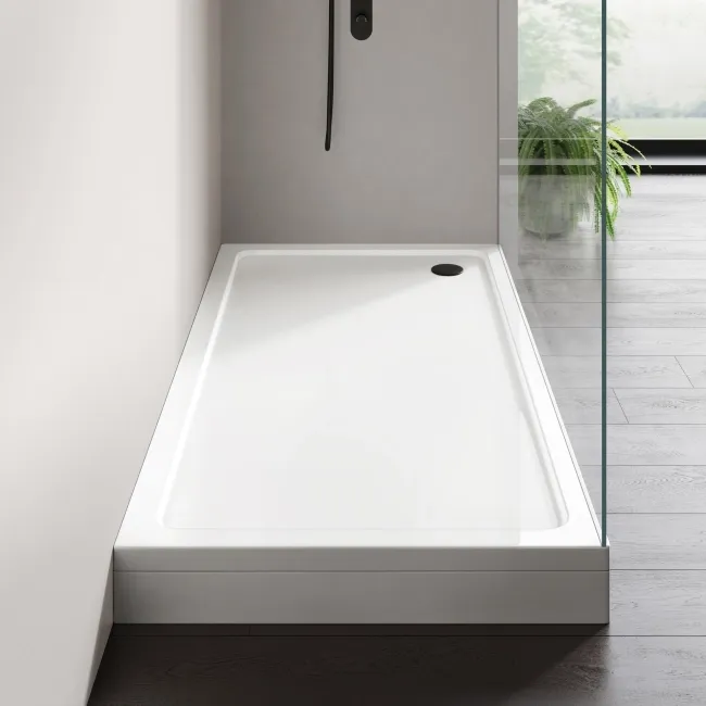 London Rectangular Stone Shower Tray 1700x900mm & Riser Kit