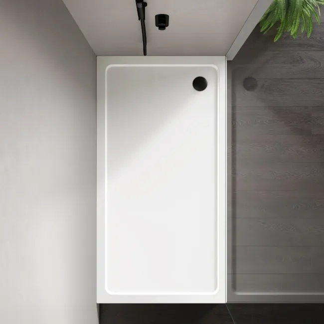 London Rectangular Stone Shower Tray 1700x900mm & Riser Kit