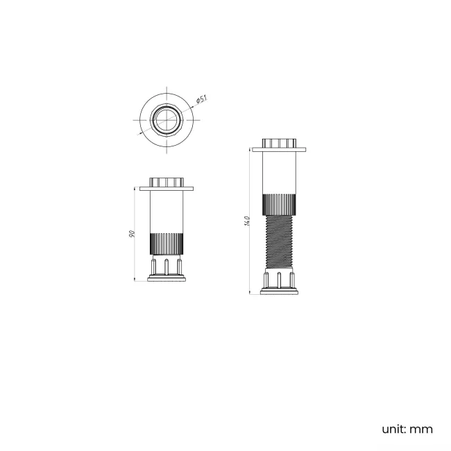 Cairo SMC Composite Leg Set and Plinths for Quadrant Trays