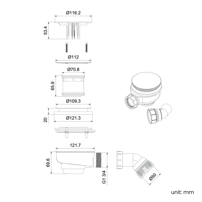 Seoul Low Profile Square Matt White Stone Shower Tray 800x800mm
