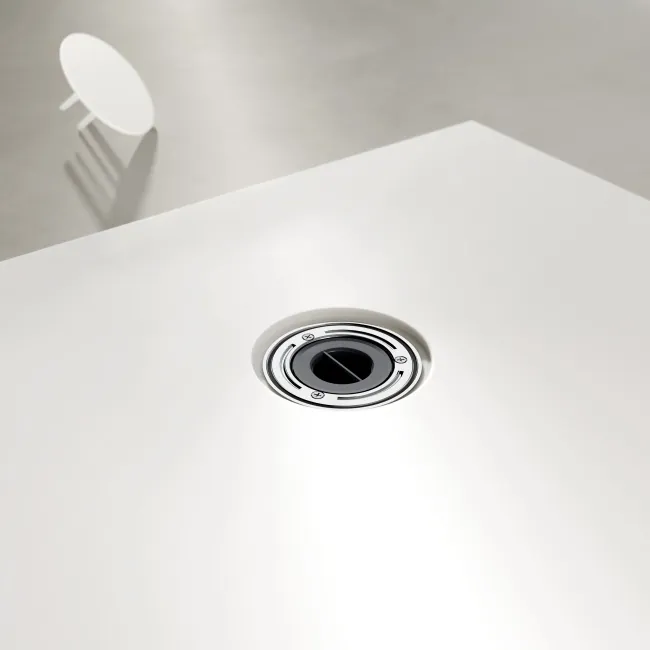 Seoul Low Profile Rectangular Matt White Stone Shower Tray 1100x800mm