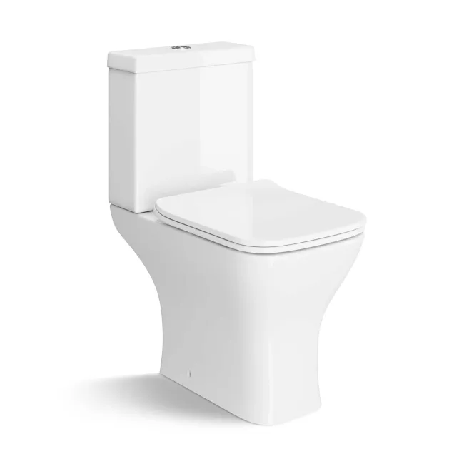 Atlanta Close Coupled Toilet With Soft Close Slim Seat