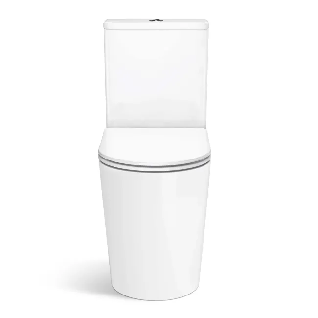 Boston Rimless Comfort Height Close Coupled Toilet With Premium Soft Close Slim Seat