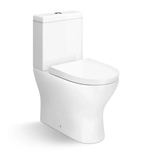 Orlando Rimless Fully Back to Wall Close Coupled Toilet With Soft Close Seat
