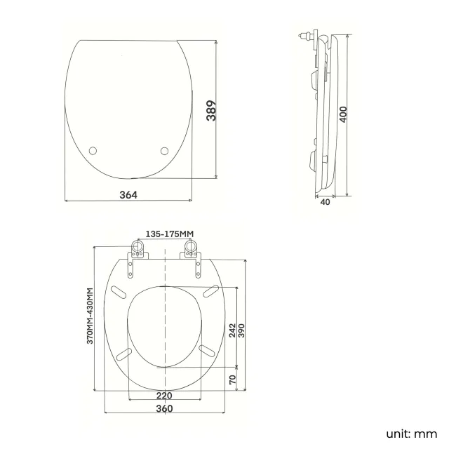 Hudson Traditional Back To Wall Toilet With Dove Grey Wooden Seat - Brushed Brass Hinges