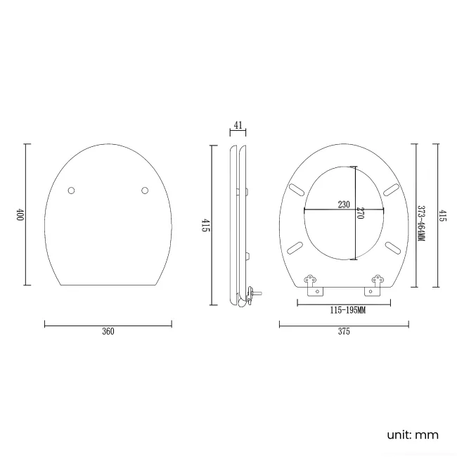 Alma Traditional Rimless Back To Wall Toilet With Oak Effect Wooden Soft Close Seat - Brushed Brass Hinges