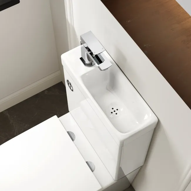 Loma 2-In-1 Combined Wash Basin & Rimless Toilet With Premium Soft Close Seat