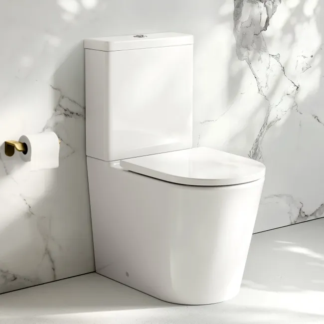 Loma Rimless Fully Back To Wall Close Coupled Toilet With Premium Soft Close Seat