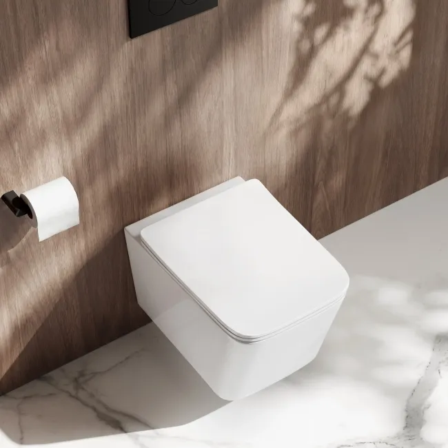 Kent Rimless Tornado Wall Hung Toilet With Premium Soft Close Slim Seat