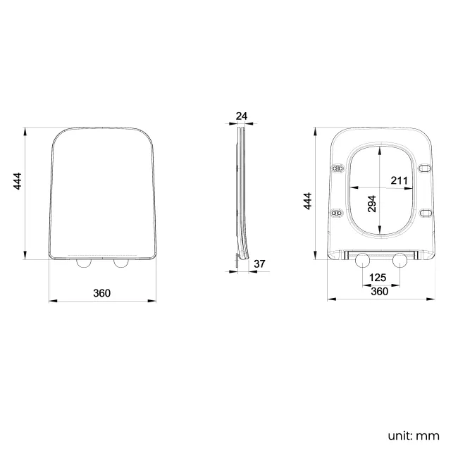 Kent Matt White Rimless Close Coupled Toilet With Premium Soft Close Slim Seat