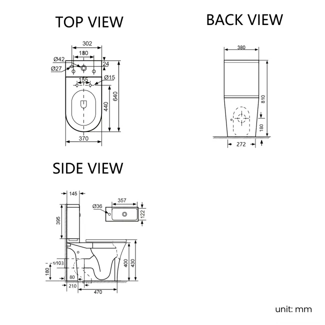 Brooklyn 2-In-1 Combined Wash Basin & Rimless Toilet With Soft Close Seat