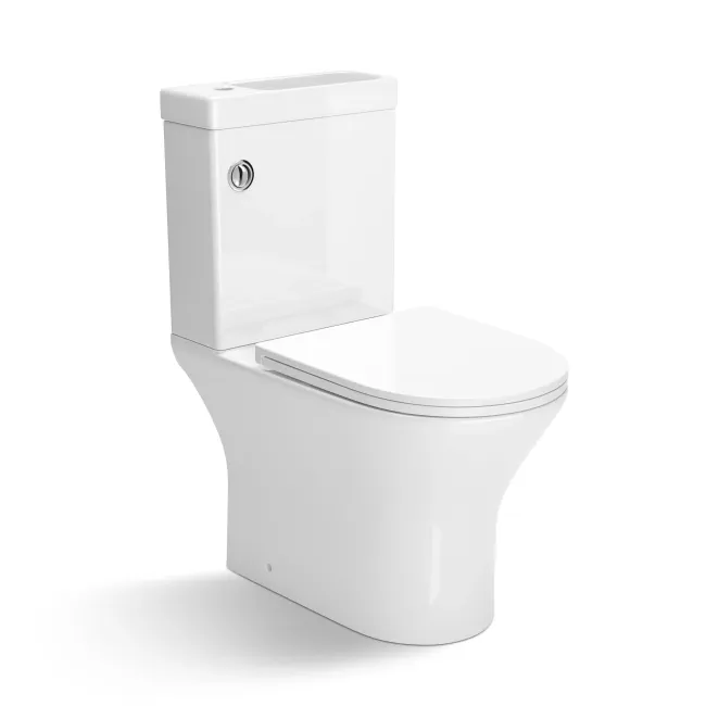 Brooklyn 2-In-1 Combined Wash Basin & Rimless Toilet With Premium Soft Close Slim Seat