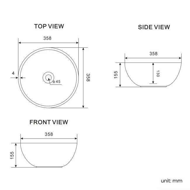 Bermuda Dove Grey Vanity With Round Counter Top Basin 800mm