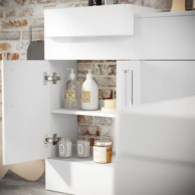 Harper Gloss White Combination Vanity Basin & Atlanta Toilet 1000mm