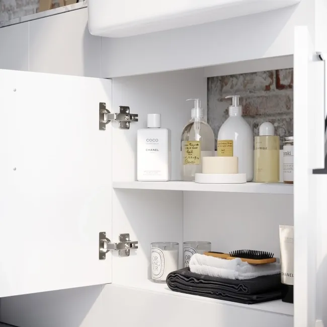 Harper Gloss White Combination Vanity Basin with Marble Top & Atlanta Toilet 1500mm