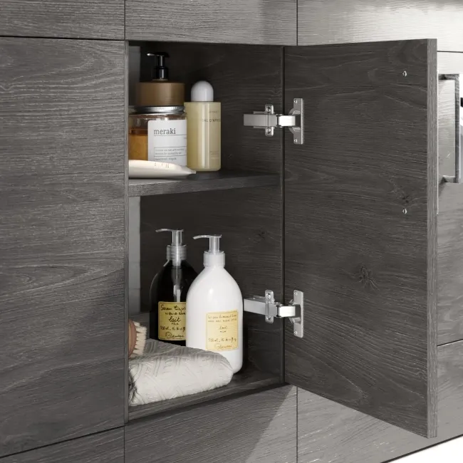 Harper Charcoal Elm Combination Vanity Basin and Miami Toilet 1500mm