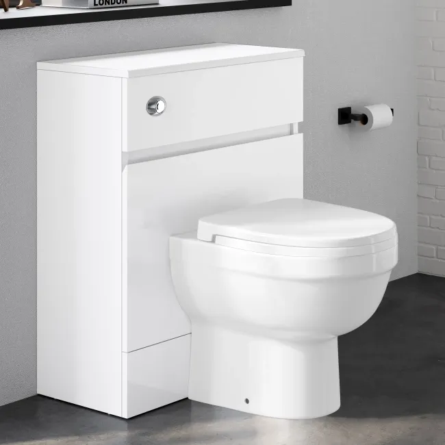 Foster Gloss White Back To Wall Unit and Seattle Toilet