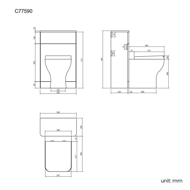 Curved Gloss White Slimline Back To Wall Unit and Atlanta Toilet