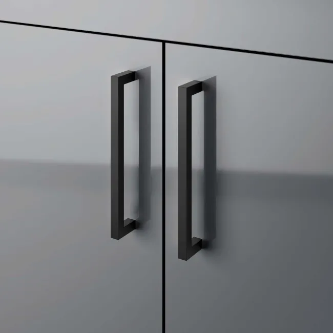 Harper Stone Grey Basin Vanity and Back To Wall Toilet Unit 1200mm - Black Accents - Left Handed