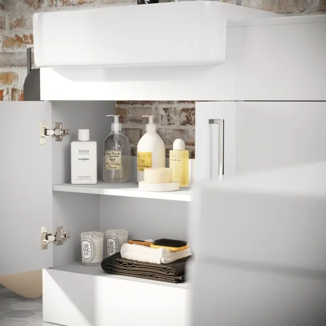 Harper Gloss White Combination Vanity Basin and Boston Toilet 1200mm