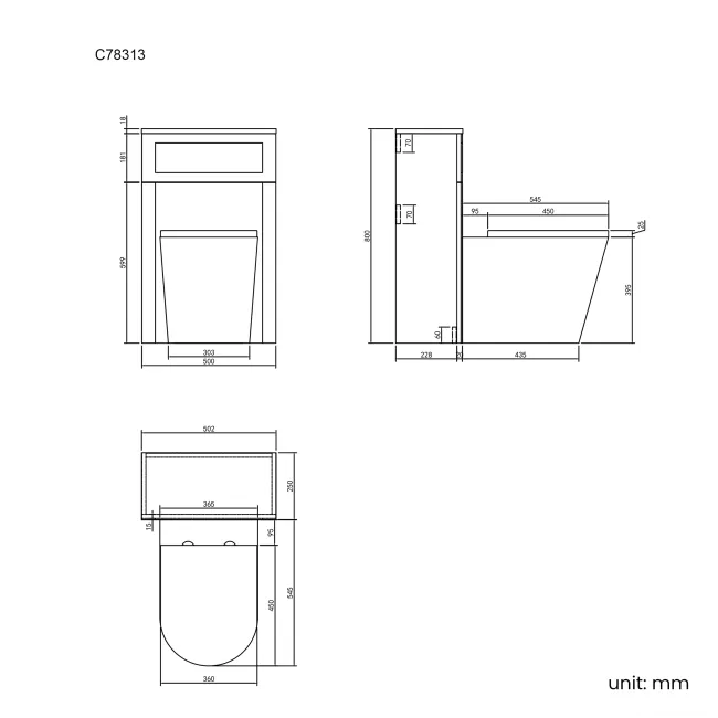 Bermuda Traditional Dove Grey Slimline Back To Wall Unit and Boston Toilet