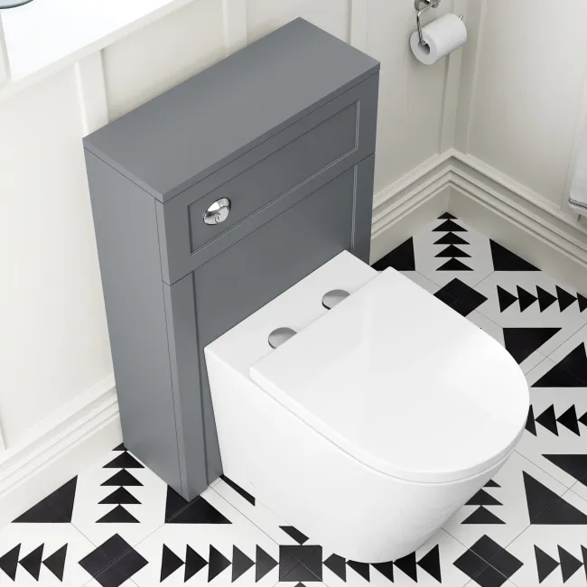 Bermuda Dove Grey Combination Vanity Basin and Boston Toilet 1100mm