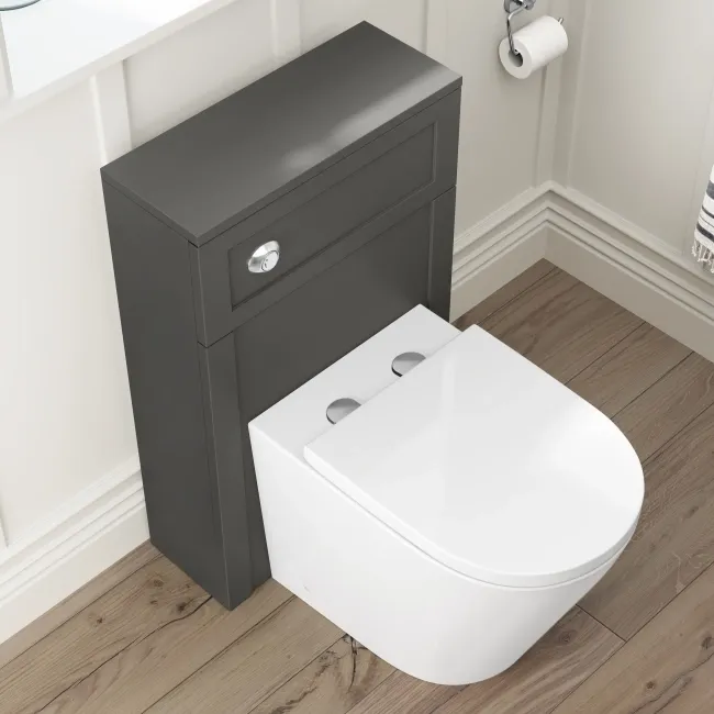 Bermuda Graphite Grey Combination Vanity Basin and Boston Toilet 1000mm