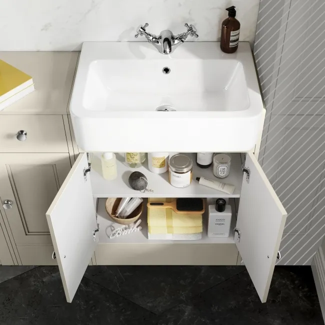 Monaco Chalk White Combination Vanity Basin and Boston Toilet 1500mm