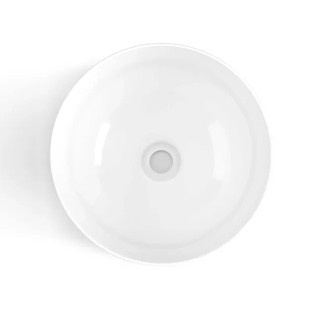 Lucia Chalk White Double Vanity with Marble Top & Round Counter Top Basin 1200mm - Brushed Brass Accents