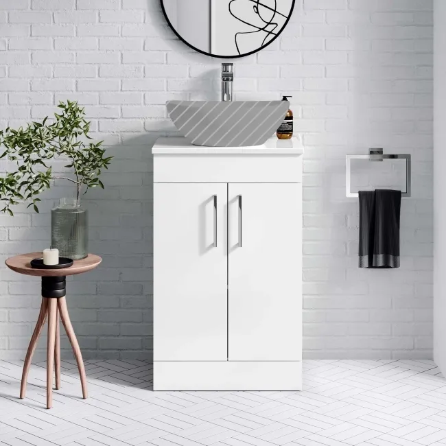 Mersey Gloss White Vanity 500mm - Excludes Counter Top Basin