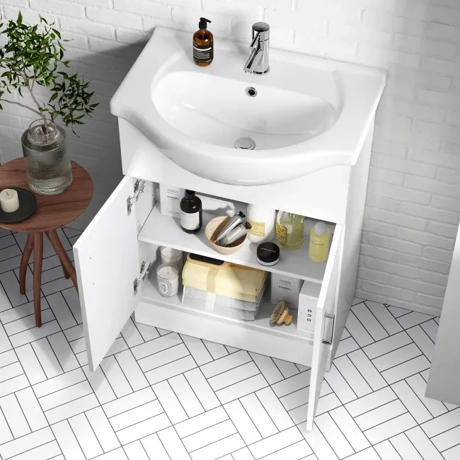 Quartz Gloss White Combination Vanity Basin and Houston Toilet 1150mm