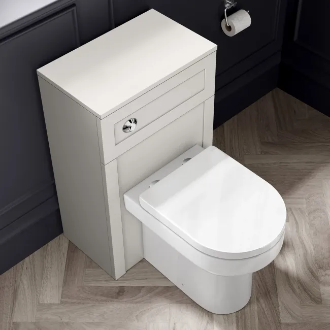 Capri Cotton White Combination Vanity Basin and Denver Toilet 1050mm - Chrome Handles