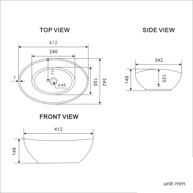 Milos Cotton White Vanity with Oval Basin 600mm - Brushed Handles
