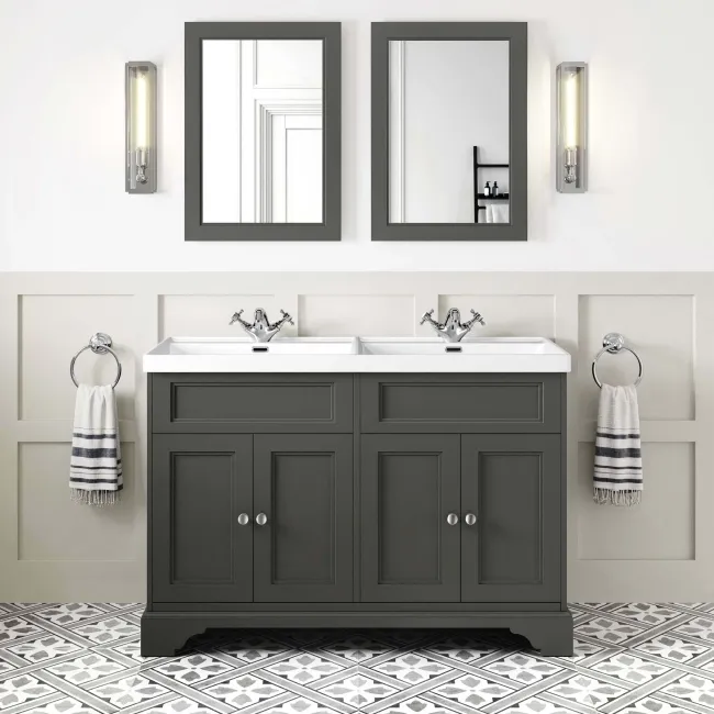 Lucia Graphite Grey Double Basin Vanity 1200mm