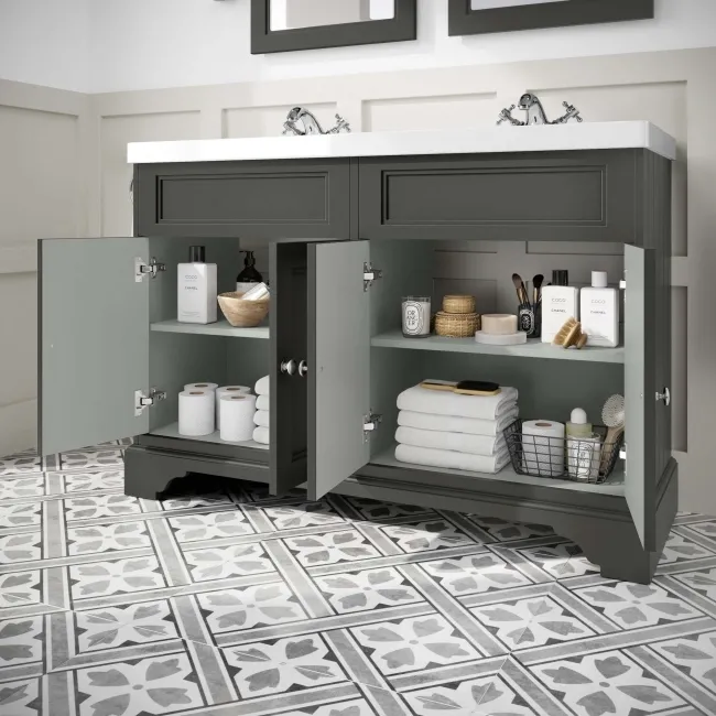 Lucia Graphite Grey Double Basin Vanity 1200mm