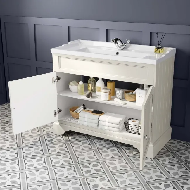 Lucia Chalk White Basin Vanity 1030mm