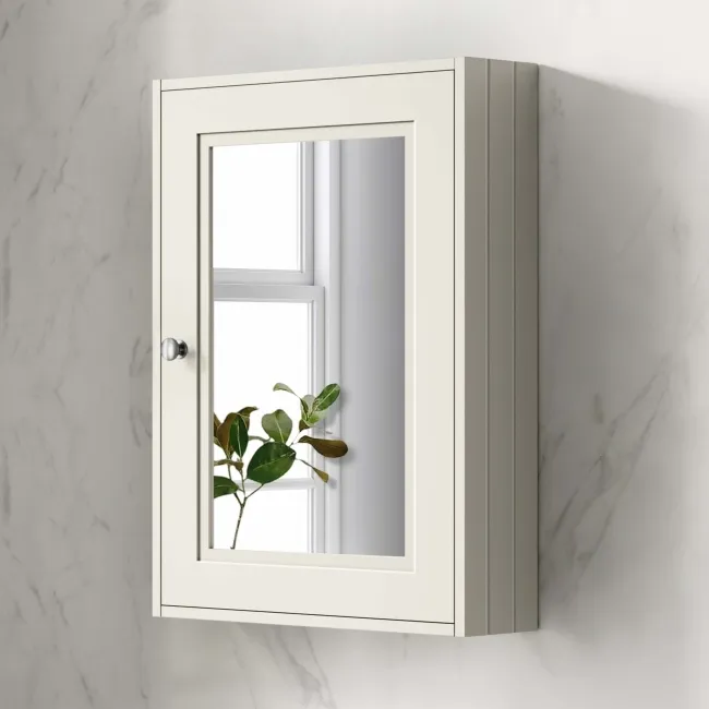 Chalk White Mirror Cabinet 700x500mm