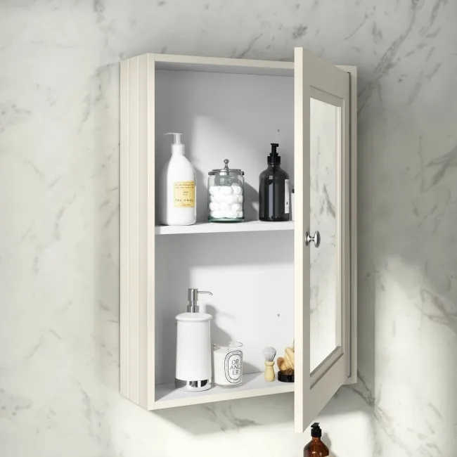 Chalk White Mirror Cabinet 700x500mm