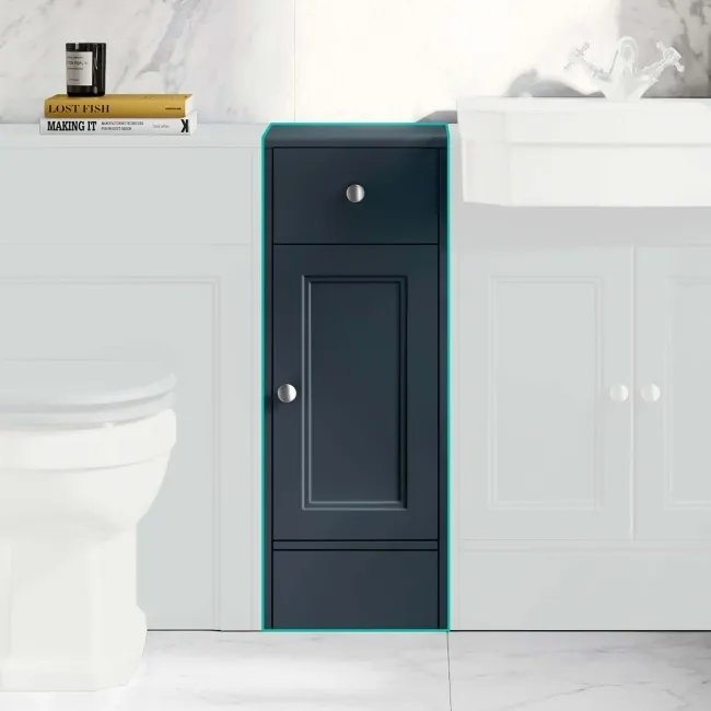 Monaco Inky Blue Side Cabinet Unit 300mm