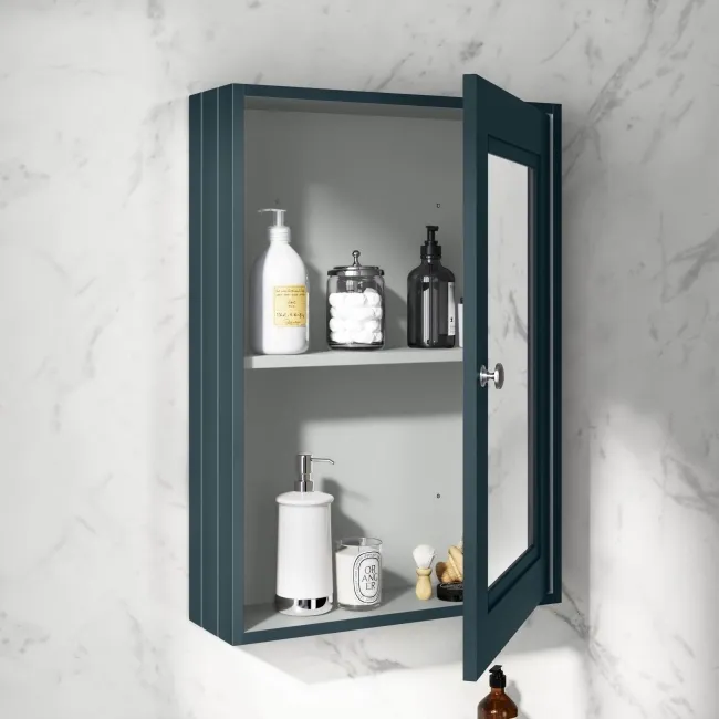 Inky Blue Mirror Cabinet 700x500mm
