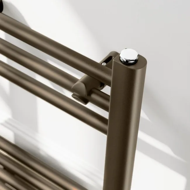 Barcelona Electric Antique Gold Straight Heated Towel Rail 800x400mm