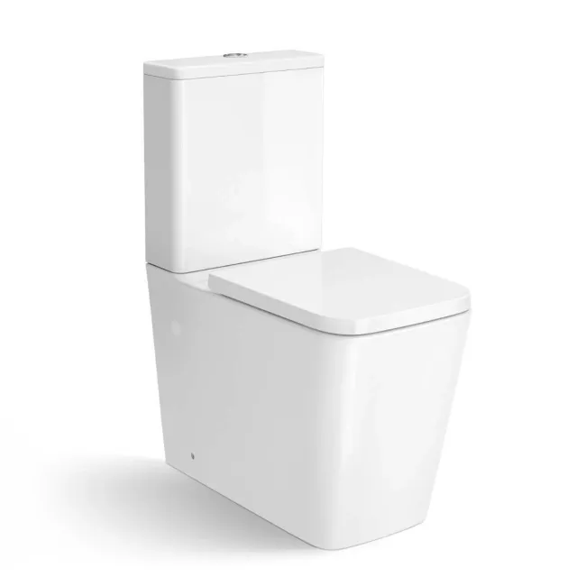 Nevada Rimless Close Coupled Toilet With Premium Soft Close Seat