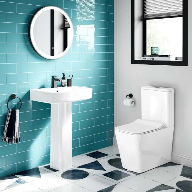 Nevada Rimless Close Coupled Toilet With Premium Soft Close Slim Seat