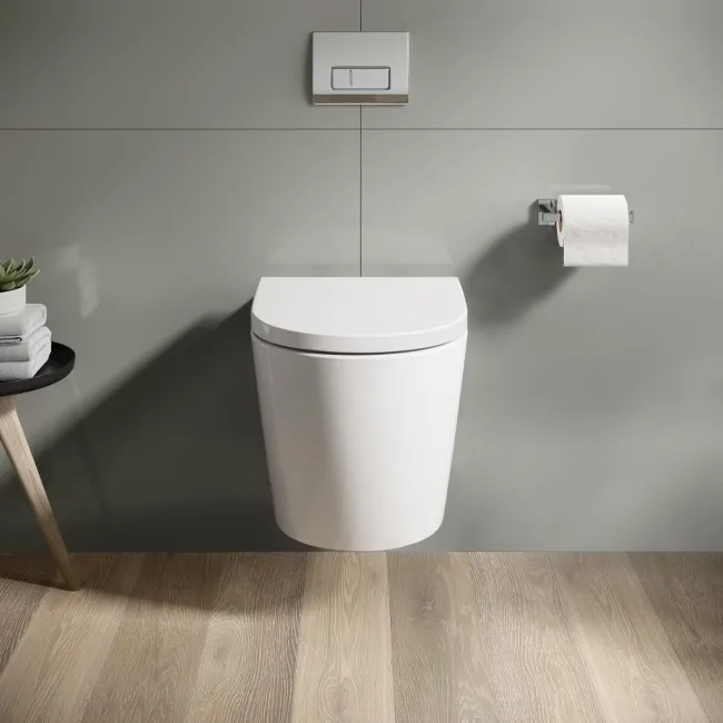 Utah Rimless Wall Hung Toilet With Premium Soft Close Seat