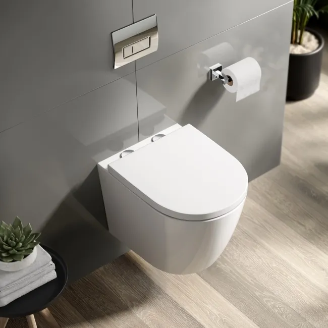 Utah Rimless Wall Hung Toilet With Premium Soft Close Seat