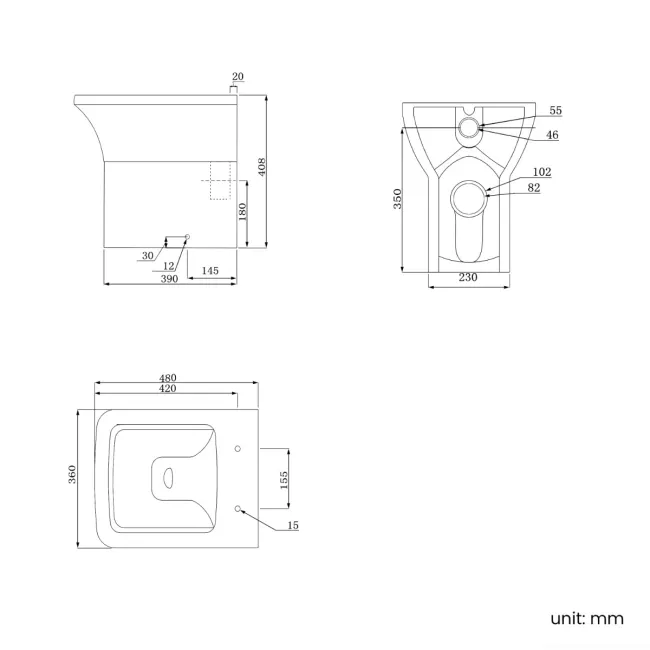 Dallas Rimless Back To Wall Toilet With Slim Soft Close Seat