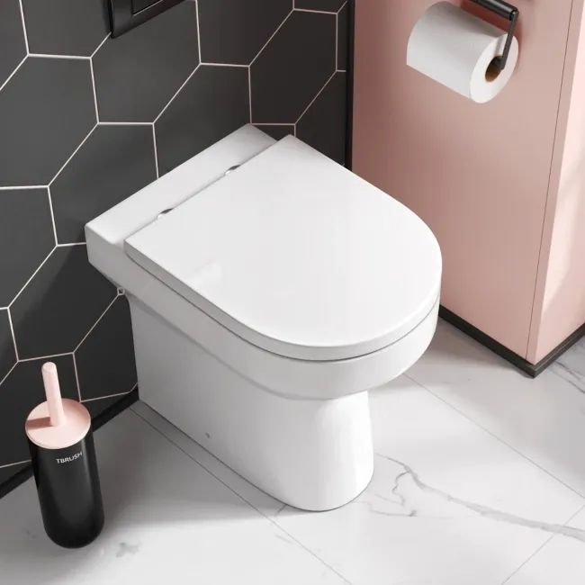 Denver Rimless Comfort Height Back To Wall Toilet With Premium Soft Close Seat