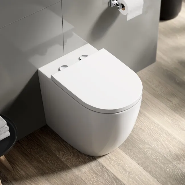Utah Rimless Comfort Height Back To Wall Toilet With Premium Soft Close Seat