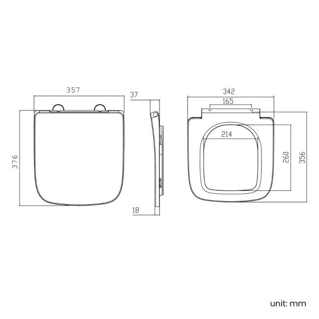 Portland Slimline 555 Depth Rimless Close Coupled Toilet With Soft Close Seat