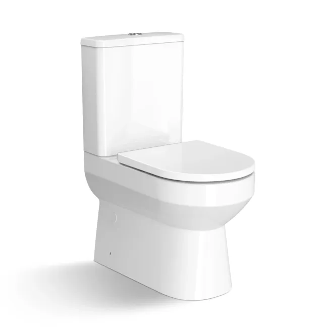 Miami Rimless Close Coupled Toilet With Soft Close Seat